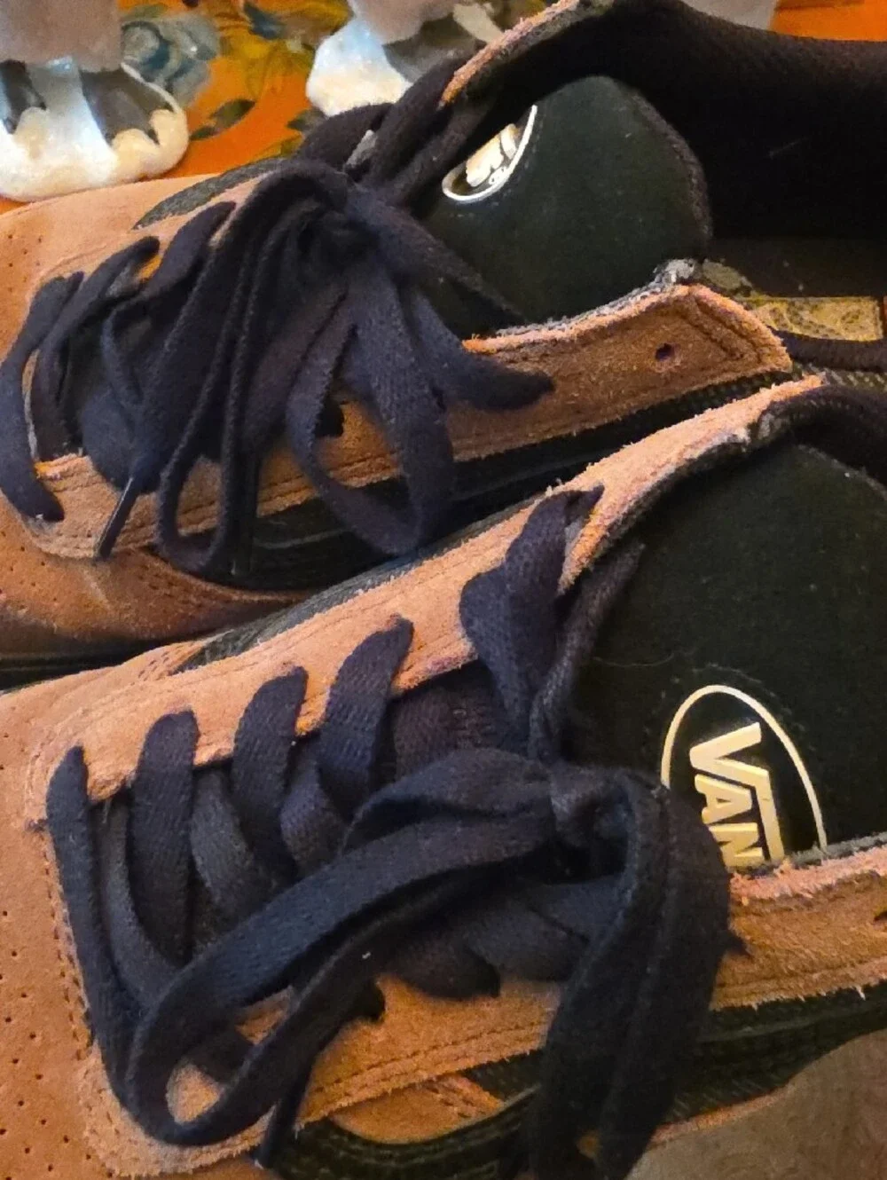 Vans Brown ZION Wright JUNIPER Suede Low-Top Sneakers with Black Trim